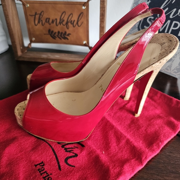 Louboutin Prive sling back heels - Picture 8 of 11